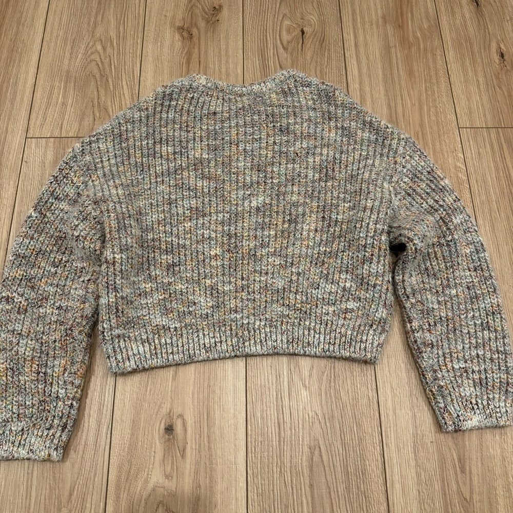Divided Multicolor Cropped Sweater Colorblock Knit Women’s Medium - Picture 4 of 7